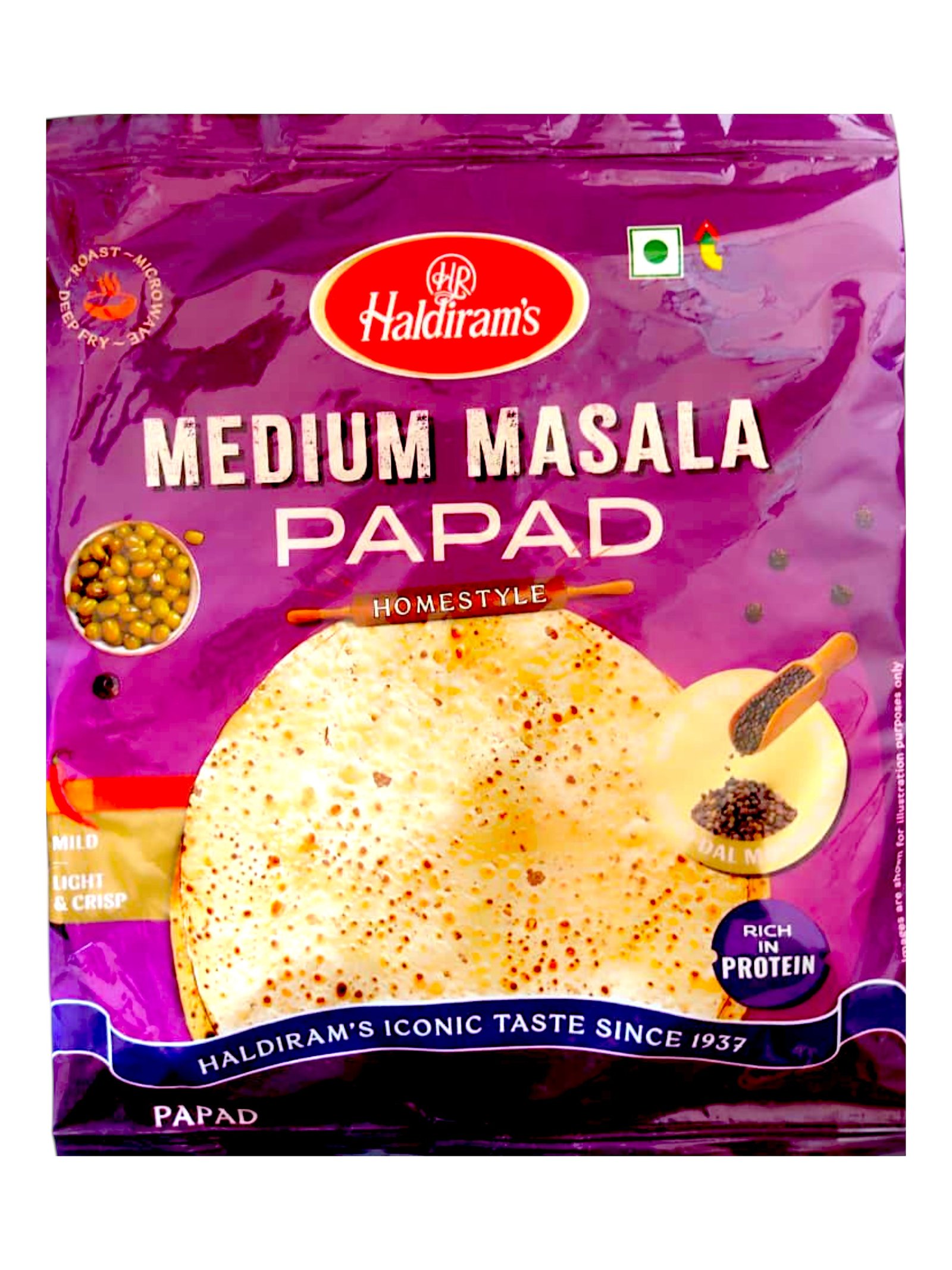 Haldiram's Medium Masala Papad, 200g